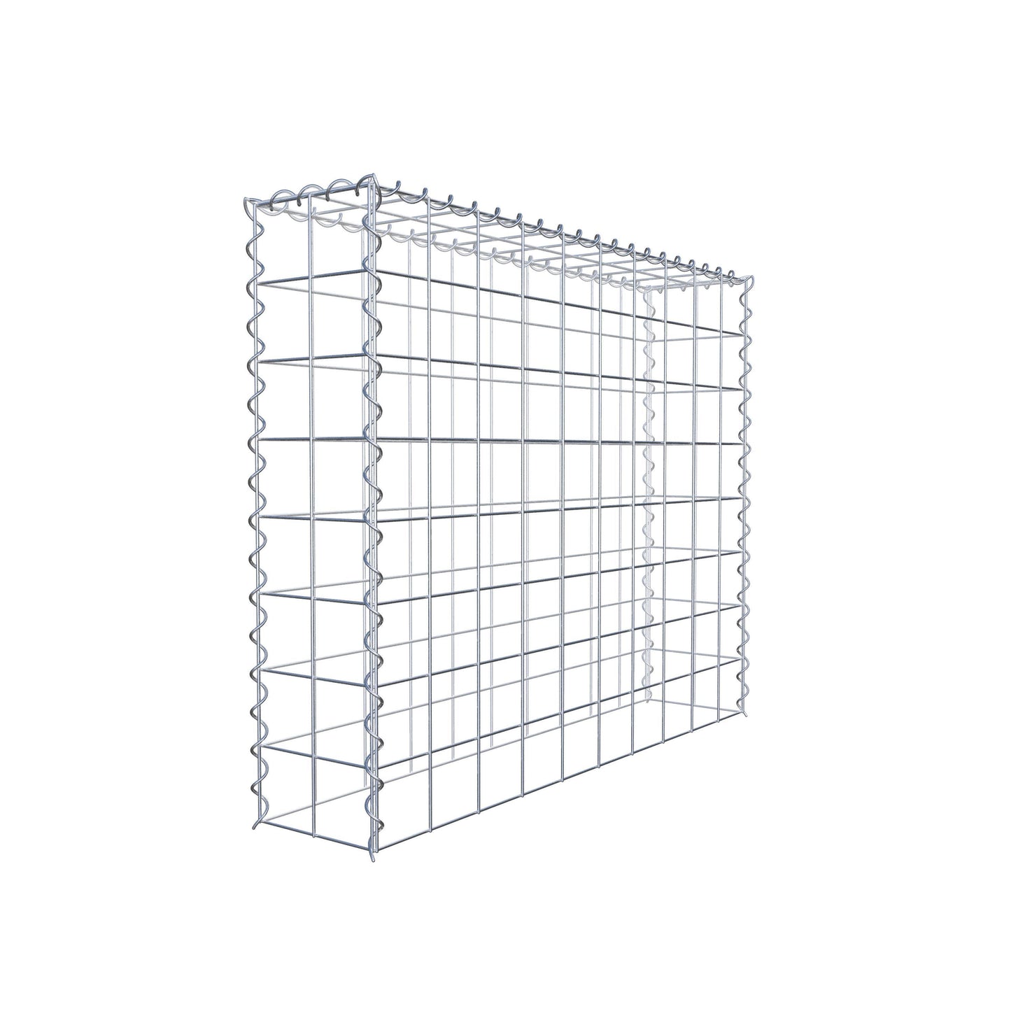 Opvokset gabion type 3 100 cm x 80 cm x 20 cm (L x H x D), maskestørrelse 10 cm x 10 cm, spiral