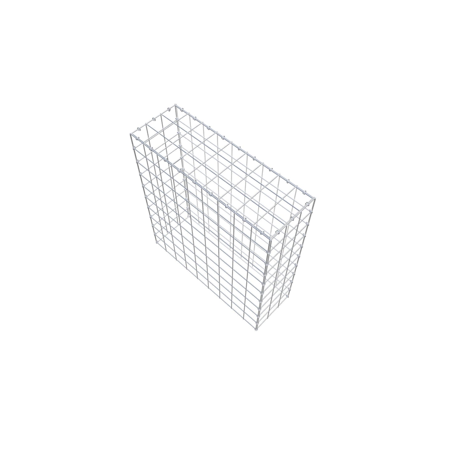 Monteret gabion type 3 100 cm x 90 cm x 30 cm (L x H x D), maskestørrelse 10 cm x 10 cm, C-ring
