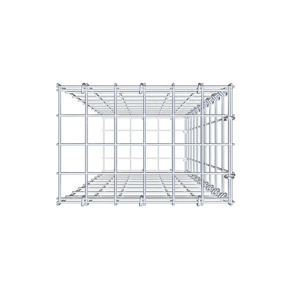 Opzetpaal type 2 100 cm x 30 cm x 20 cm, maaswijdte 5 cm x 10 cm, C-ring