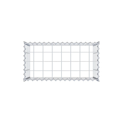 Add-on schanskorf type 3 80 cm x 40 cm x 40 cm (L x H x D), maaswijdte 10 cm x 10 cm, spiraal