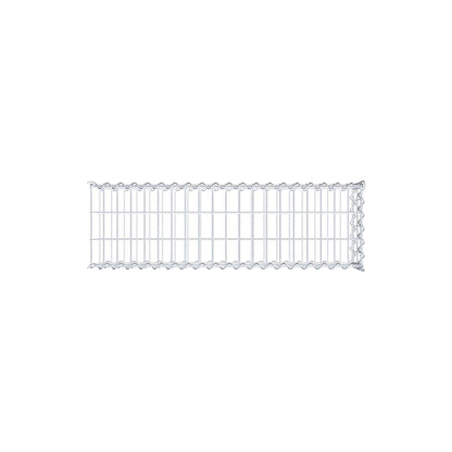 Udvokset gabion type 2 100 cm x 20 cm x 30 cm (L x H x D), maskestørrelse 5 cm x 10 cm, spiral