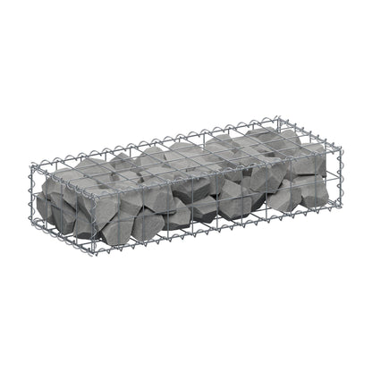 Schanskorf 100 cm x 20 cm x 40 cm (L x H x D), maaswijdte 10 cm x 10 cm, spiraalvormig