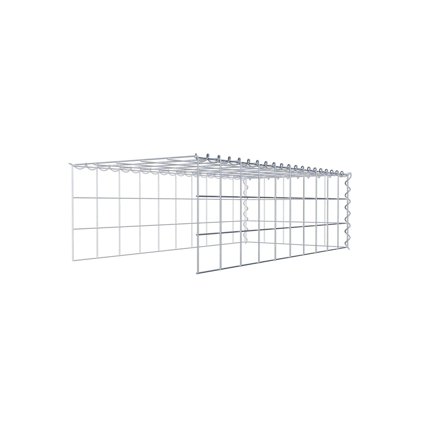 Add-on schanskorf type 4 100 cm x 30 cm x 50 cm (L x H x D), maaswijdte 10 cm x 10 cm, spiraalvormig