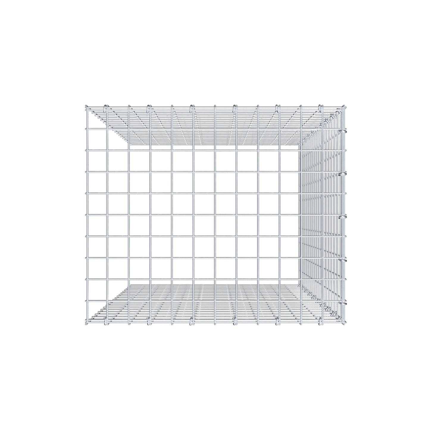 Pile aggiuntivo tipo 4 100 cm x 60 cm x 50 cm (L x H x P), maglia 5 cm x 5 cm, anello a C