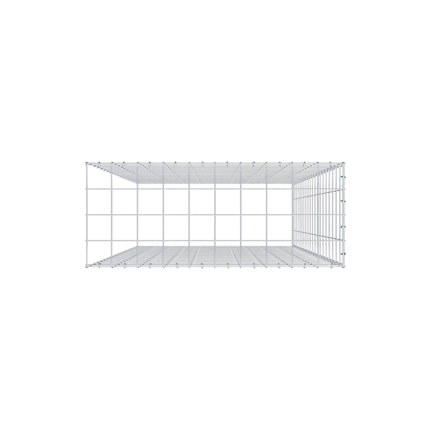 Add-on schanskorf type 4 200 cm x 100 cm x 40 cm (L x H x D), maaswijdte 10 cm x 10 cm, C-ring