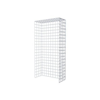 Type 4 oplegkorf 100 cm x 20 cm x 50 cm (L x H x D), maaswijdte 5 cm x 5 cm, C-ring