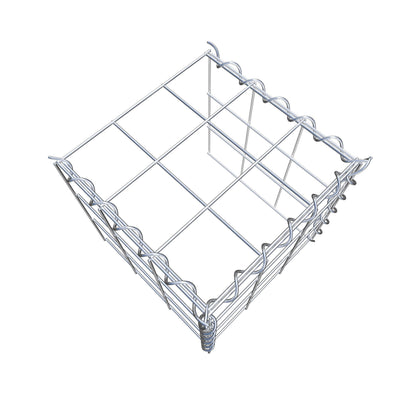 Aangegroeide schanskorf type 4 30 cm x 30 cm x 30 cm (L x H x D), maaswijdte 10 cm x 10 cm, spiraal