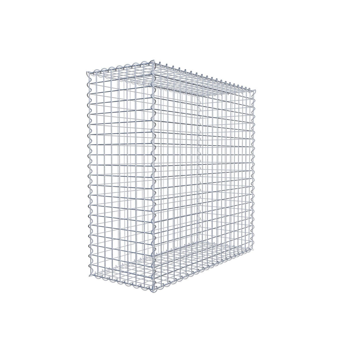 Gabbione 100 cm x 100 cm x 40 cm (L x H x P), maglia 5 cm x 5 cm, spirale