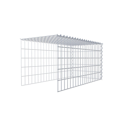 Opvokset gabion type 4 100 cm x 50 cm x 50 cm (L x H x D), maskestørrelse 5 cm x 10 cm, spiral