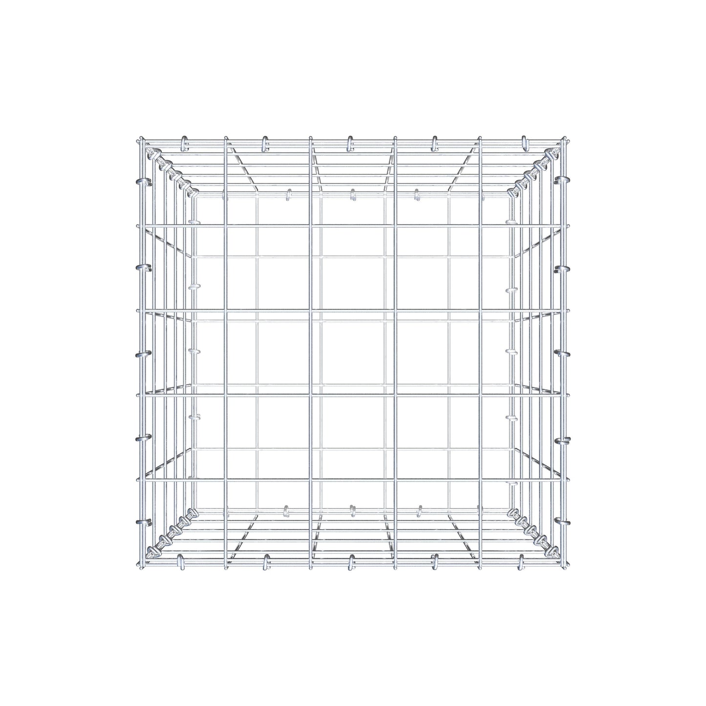 Schanskorf 50 cm x 50 cm x 50 cm (L x H x D), maaswijdte 10 cm x 10 cm, C-ring