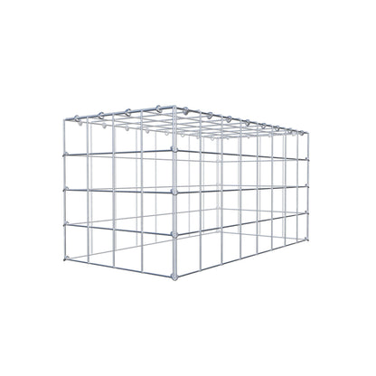 Mounted gabion type 3 80 cm x 40 cm x 40 cm (L x H x D), mesh size 10 cm x 10 cm, C-ring