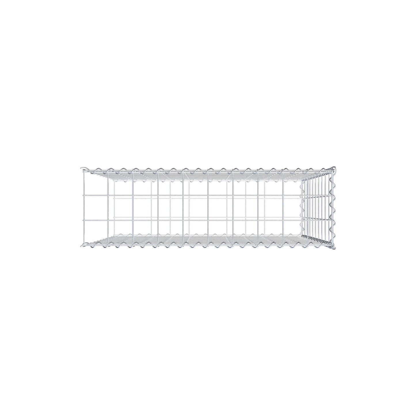 Gabbione aggiuntivo tipo 2 100 cm x 100 cm x 30 cm (L x H x P), dimensione maglia 10 cm x 10 cm, a spirale