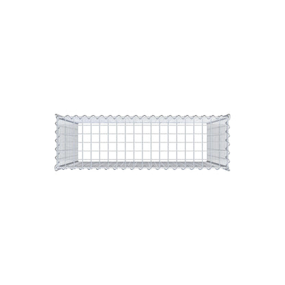 Add-on schanskorf type 3 100 cm x 100 cm x 30 cm (L x H x D), maaswijdte 5 cm x 5 cm, spiraalvormig