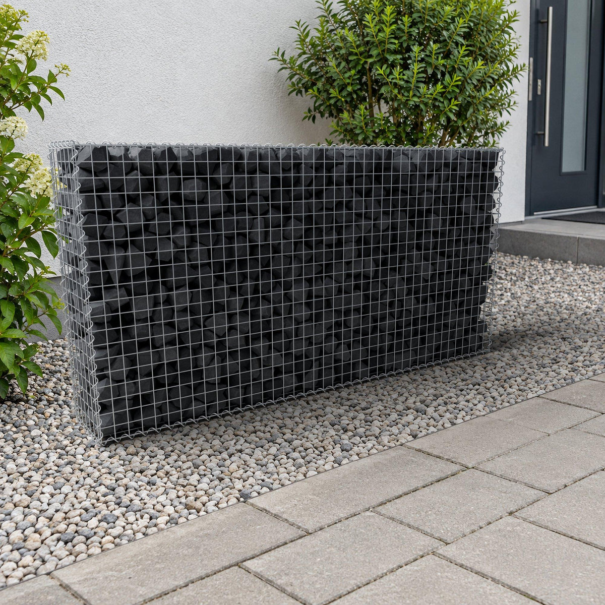 Gabião 200 cm x 100 cm x 30 cm (C x A x P), malhagem 5 cm x 5 cm, espiral