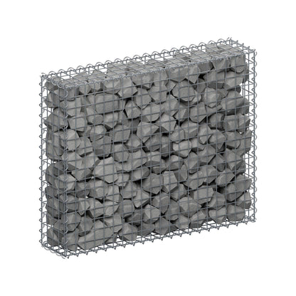 Gavión 100 cm x 80 cm x 20 cm (L x A x P), luz de malla 5 cm x 5 cm, en espiral
