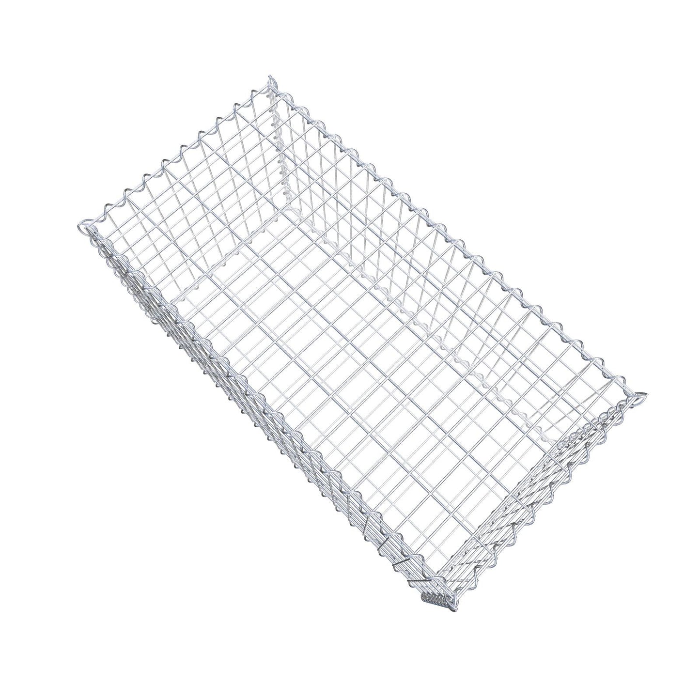 2er Set Gabionen 100 cm x 50 cm x 50 cm (L x H x T), Maschenweite 5 x 10 cm, Spirale