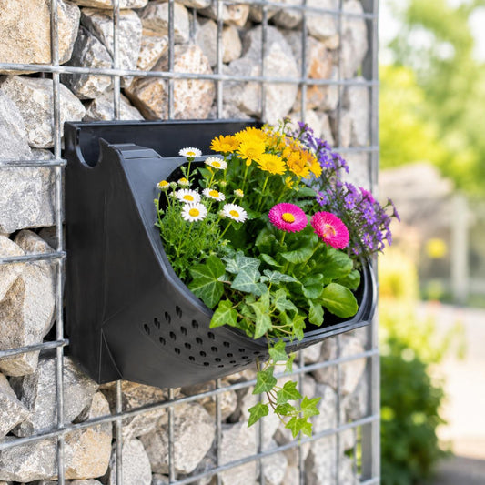 Pot suspendu en gabion pour fleurs et plantes 15 cm x 15 cm x 15 cm (L x H x P)