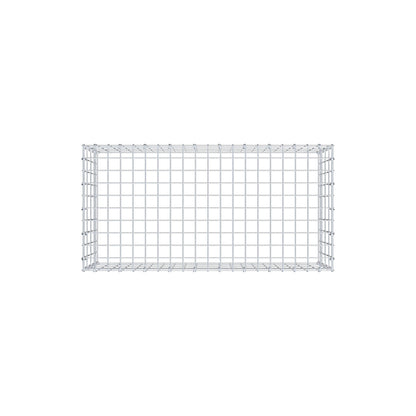 Monteret gabion type 3 100 cm x 40 cm x 50 cm (L x H x D), maskestørrelse 5 cm x 10 cm, C-ring