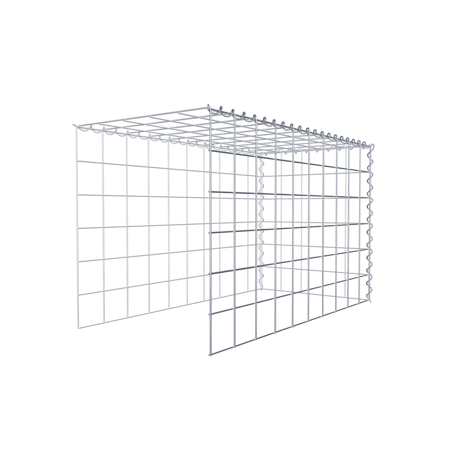 Gavión complementario tipo 4 100 cm x 60 cm x 50 cm (L x A x P), malla 10 cm x 10 cm, espiral