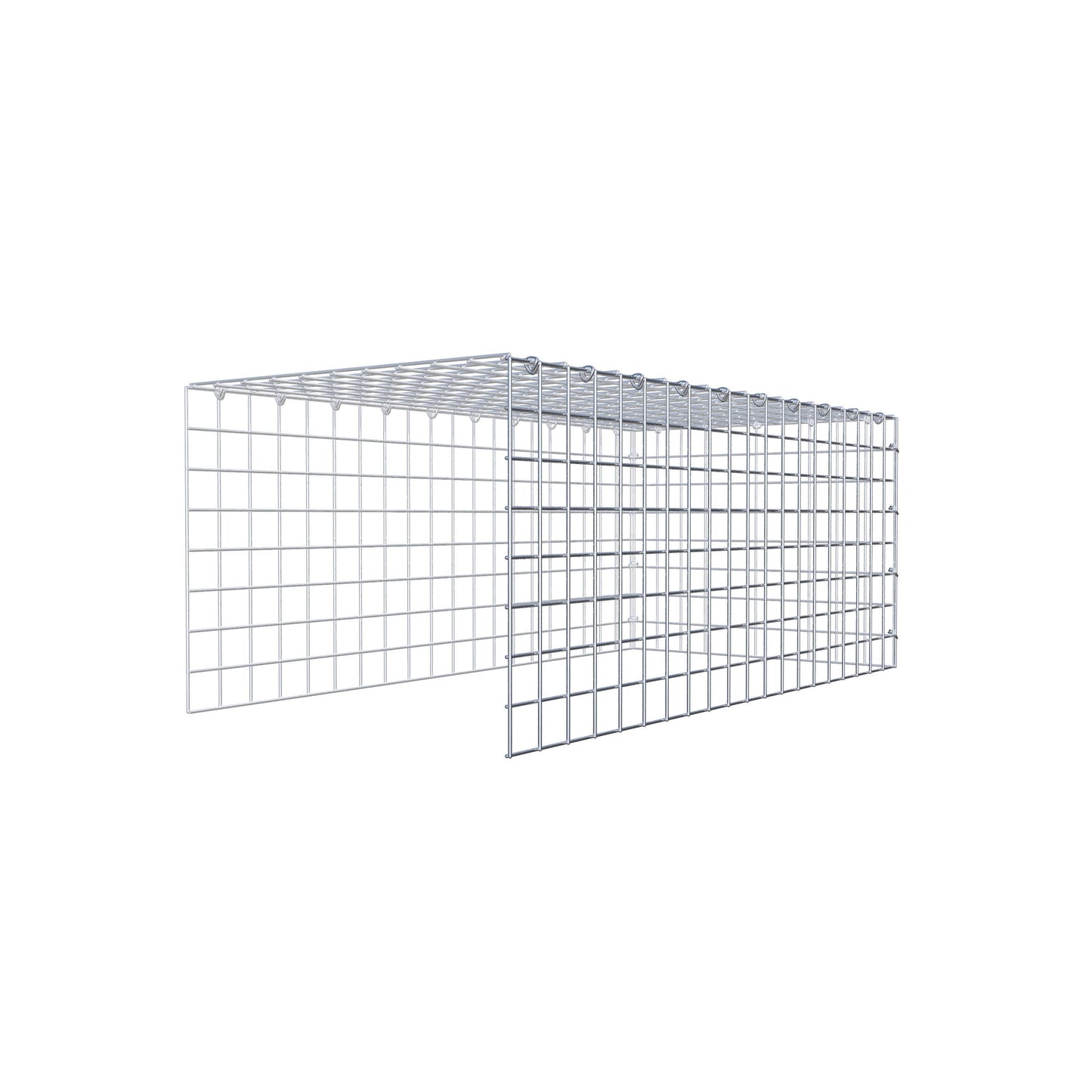 Add-on schanskorf type 4 100 cm x 40 cm x 50 cm (L x H x D), maaswijdte 5 cm x 5 cm, C-ring
