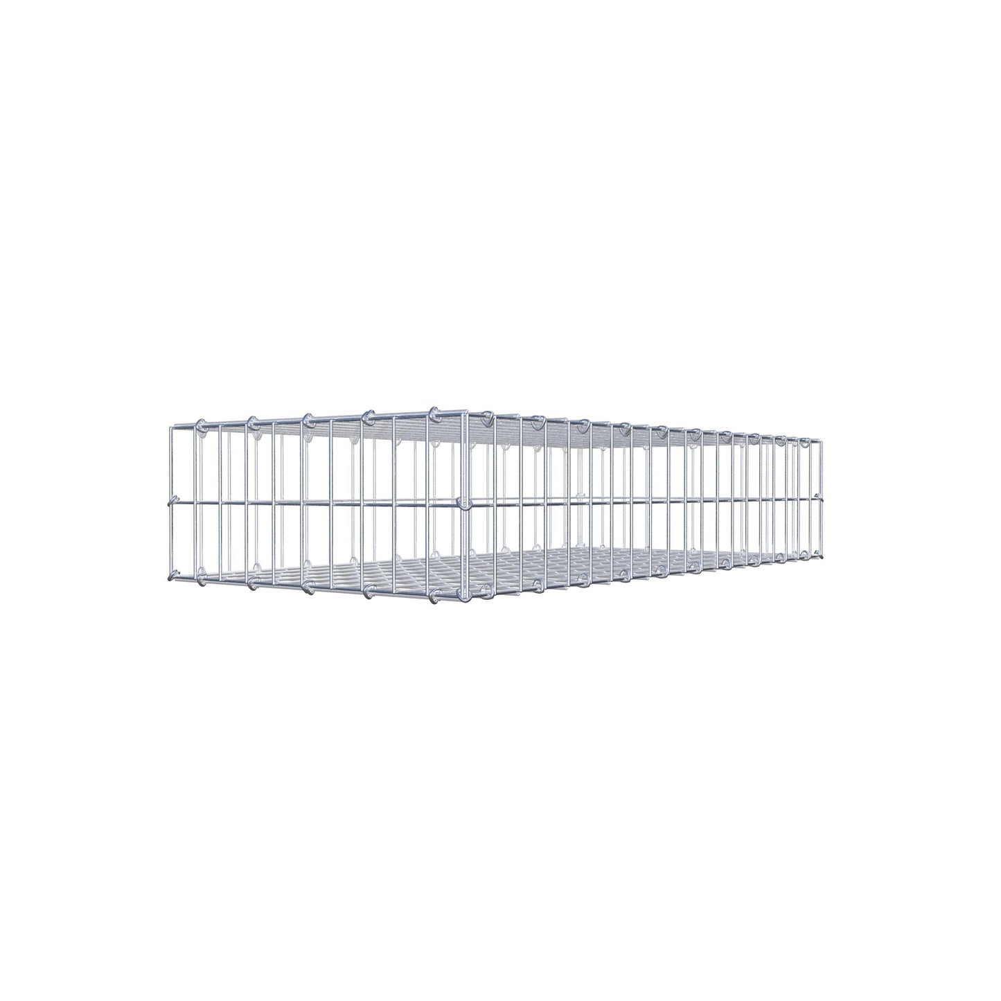 Gavión 100 cm x 20 cm x 50 cm (L x A x P), luz de malla 5 cm x 10 cm, anillo en C