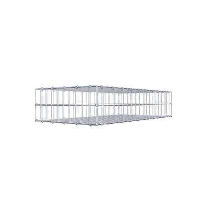 Gavión 100 cm x 20 cm x 50 cm (L x A x P), luz de malla 5 cm x 10 cm, anillo en C