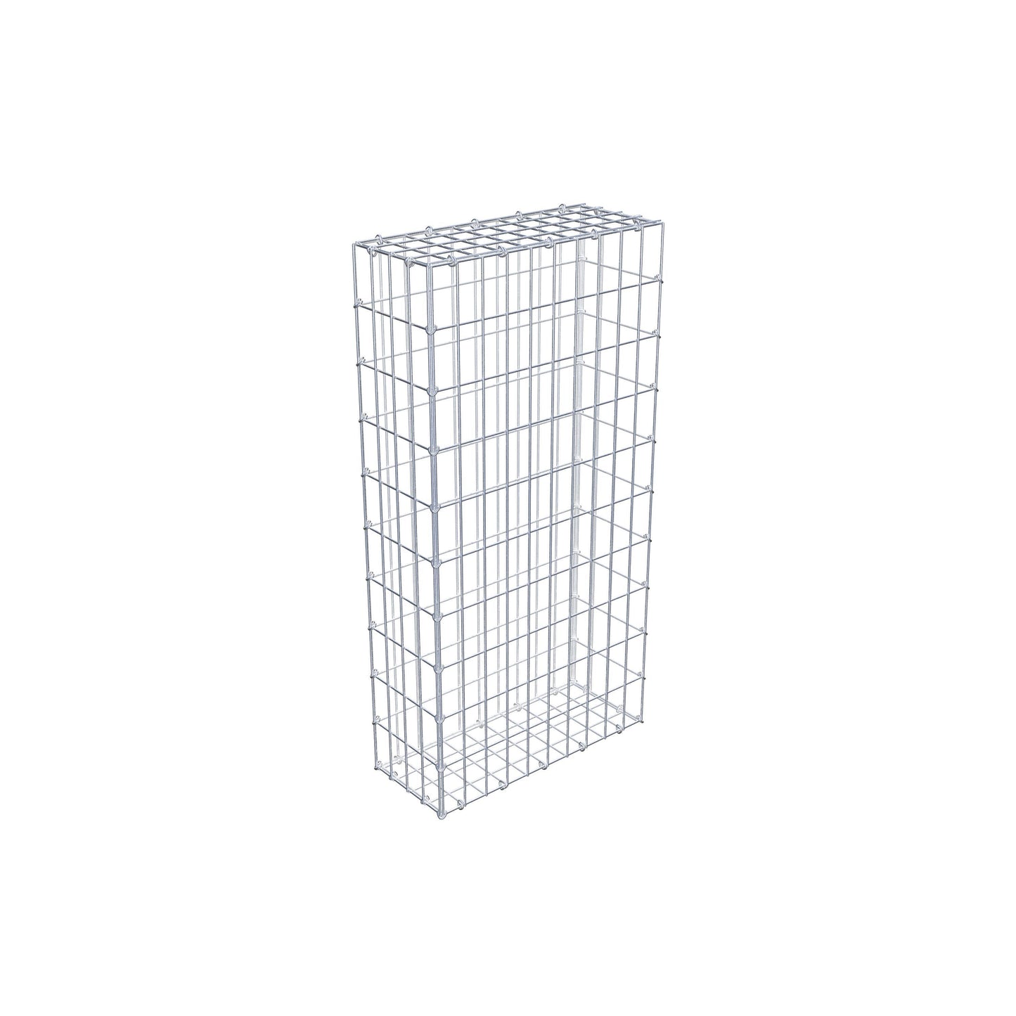 Gavión 100 cm x 20 cm x 50 cm (L x A x P), luz de malla 5 cm x 10 cm, anillo en C
