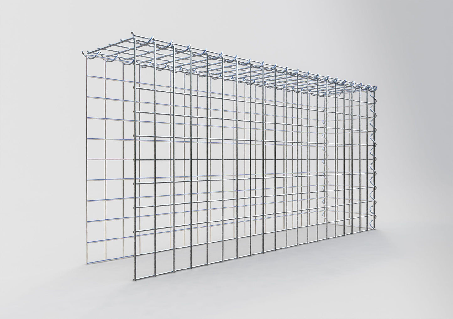 Add-on schanskorf type 4 100 cm x 50 cm x 20 cm (L x H x D), maaswijdte 5 cm x 5 cm, spiraalvormig
