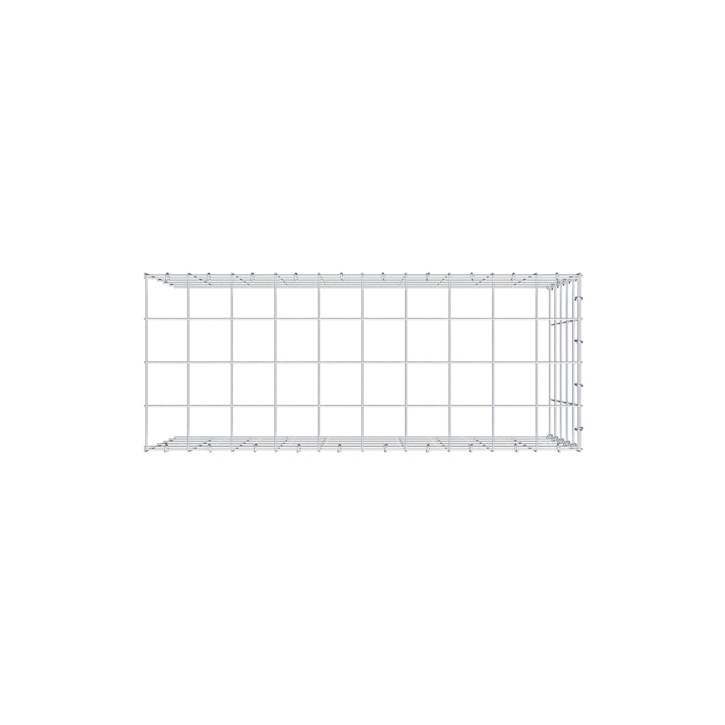 Gavión complementario de tipo 4 100 cm x 50 cm x 40 cm (L x A x P), malla 10 cm x 10 cm, anillo en C