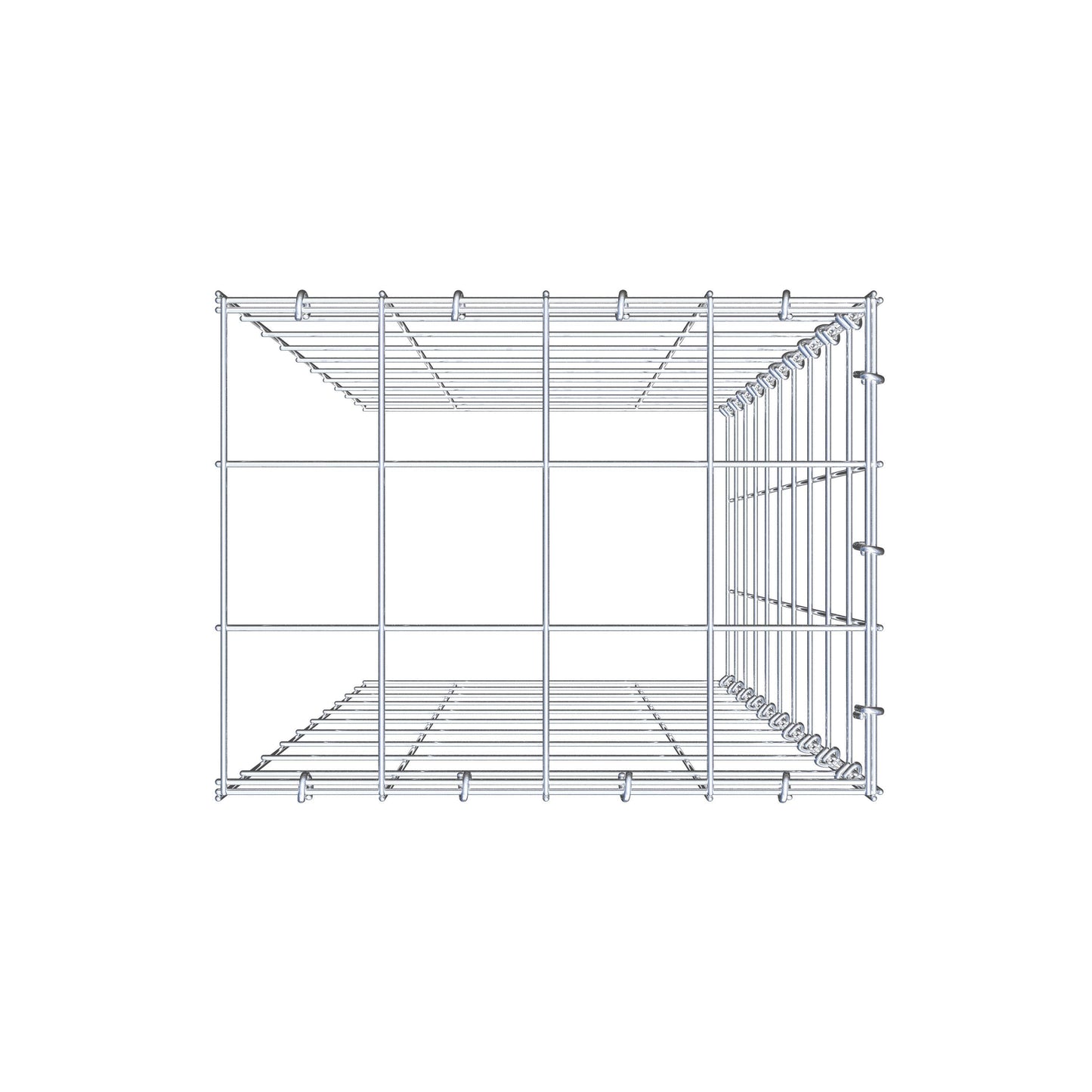 Fourche rapportée type 4 100 cm x 40 cm x 30 cm (L x H x P), mailles 10 cm x 10 cm, anneau C