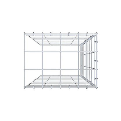 Fourche rapportée type 4 100 cm x 40 cm x 30 cm (L x H x P), mailles 10 cm x 10 cm, anneau C