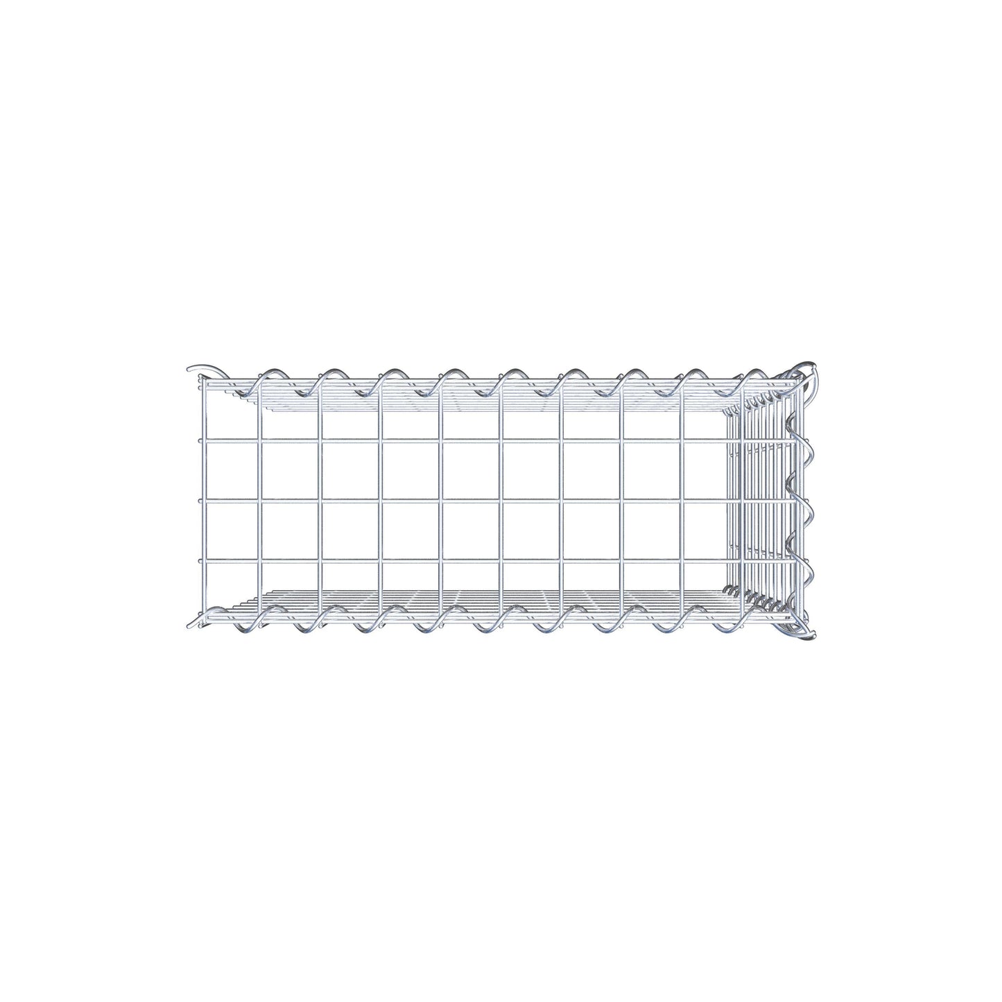 Add-on schanskorf type 4 50 cm x 50 cm x 20 cm (L x H x D), maaswijdte 5 cm x 5 cm, spiraalvormig