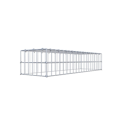 Type 3 oplegkorf 100 cm x 20 cm x 30 cm (L x H x D), maaswijdte 5 cm x 10 cm, C-ring