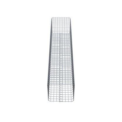 Columna de gaviones angular 42 cm x 42 cm, 200 cm de altura, MW 5 cm x 5 cm