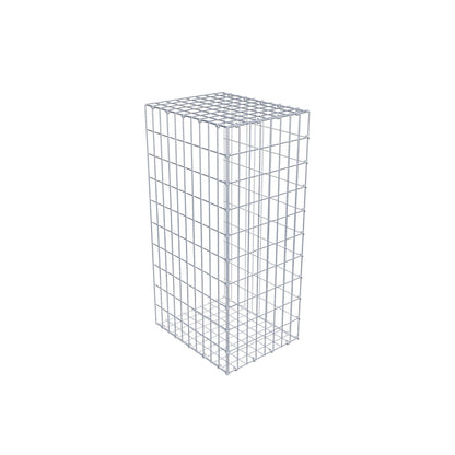 Mounted gabion type 2 100 cm x 50 cm x 40 cm, mesh size 5 cm x 10 cm, C-ring