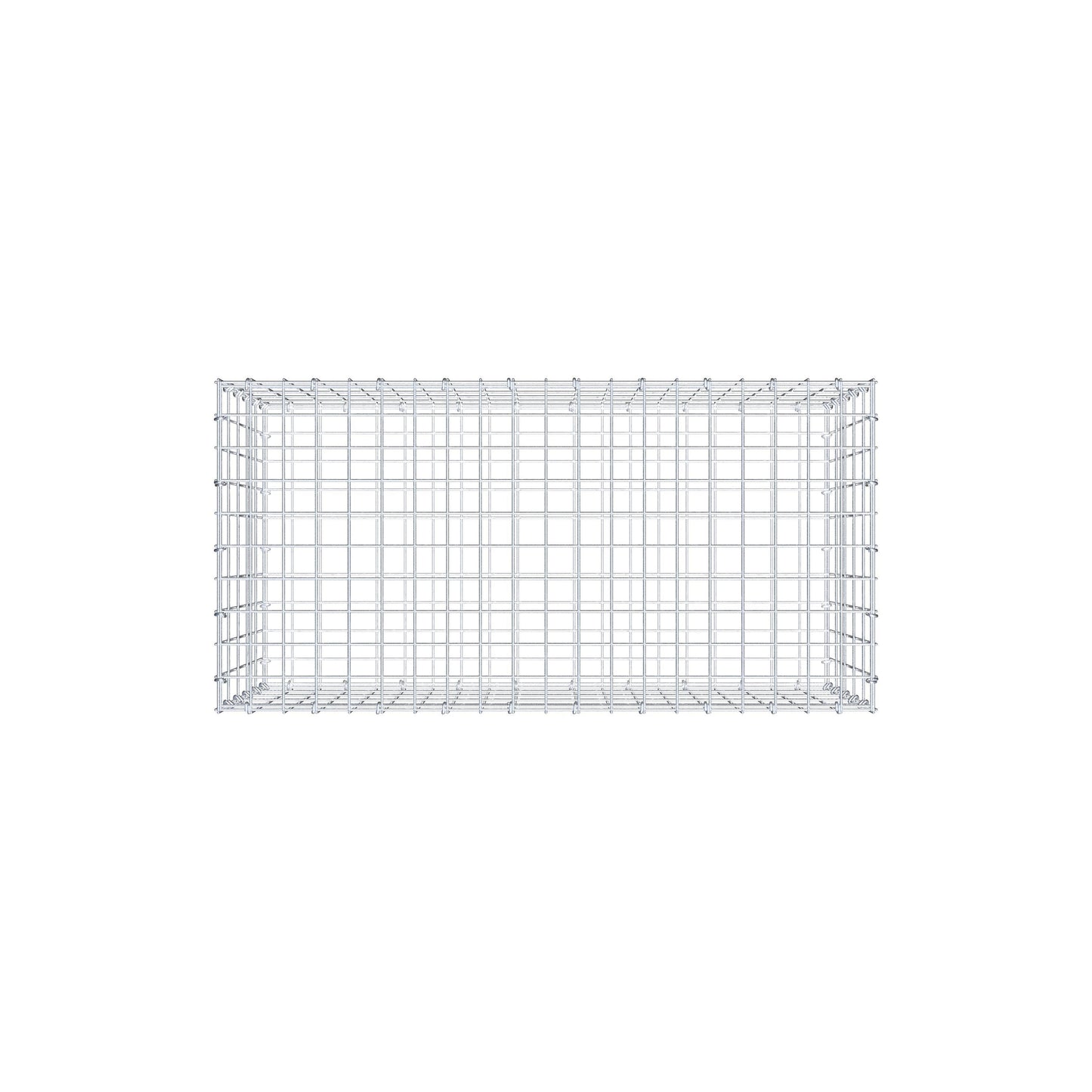 Gabião 100 cm x 50 cm x 50 cm (C x A x P), malhagem 5 cm x 10 cm, anel C