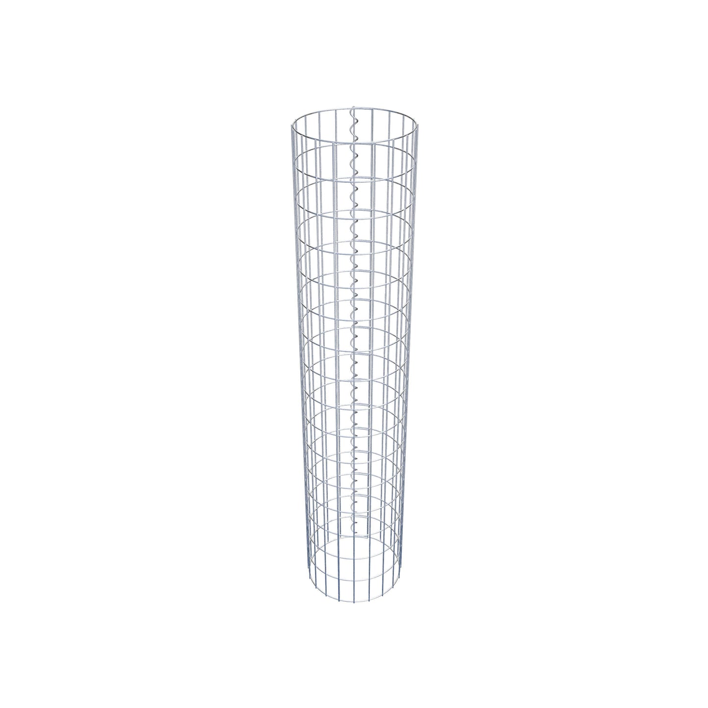 Schanskorfzuil rond 32 cm diameter, 160 cm hoogte, maaswijdte 5 cm x 10 cm