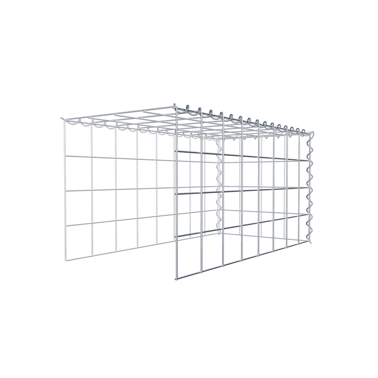 Add-on schanskorf type 4 80 cm x 40 cm x 40 cm (L x H x D), maaswijdte 10 cm x 10 cm, spiraal