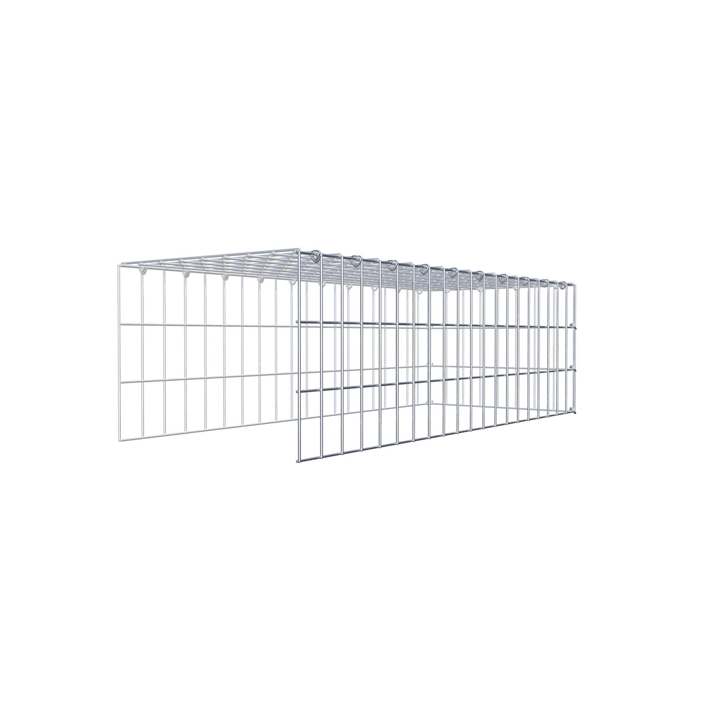 Anbaugabione Typ 4 100 cm x 30 cm x 40 cm (L x H x T), Maschenweite 5 cm x 10 cm, C-Ring