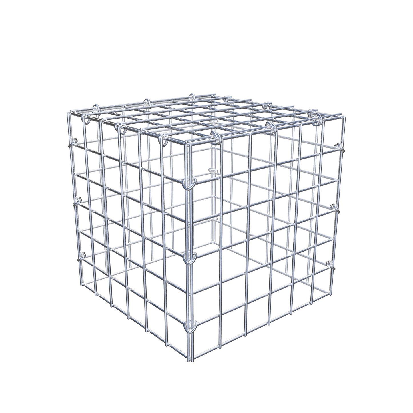 Fourche rapportée type 3 30 cm x 30 cm x 30 cm (L x H x P), maille 5 cm x 5 cm, anneau en C
