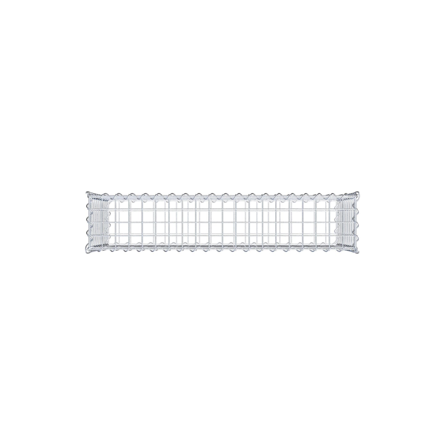 Gabbione 100 cm x 50 cm x 20 cm (L x H x P), maglia 5 cm x 5 cm, spirale