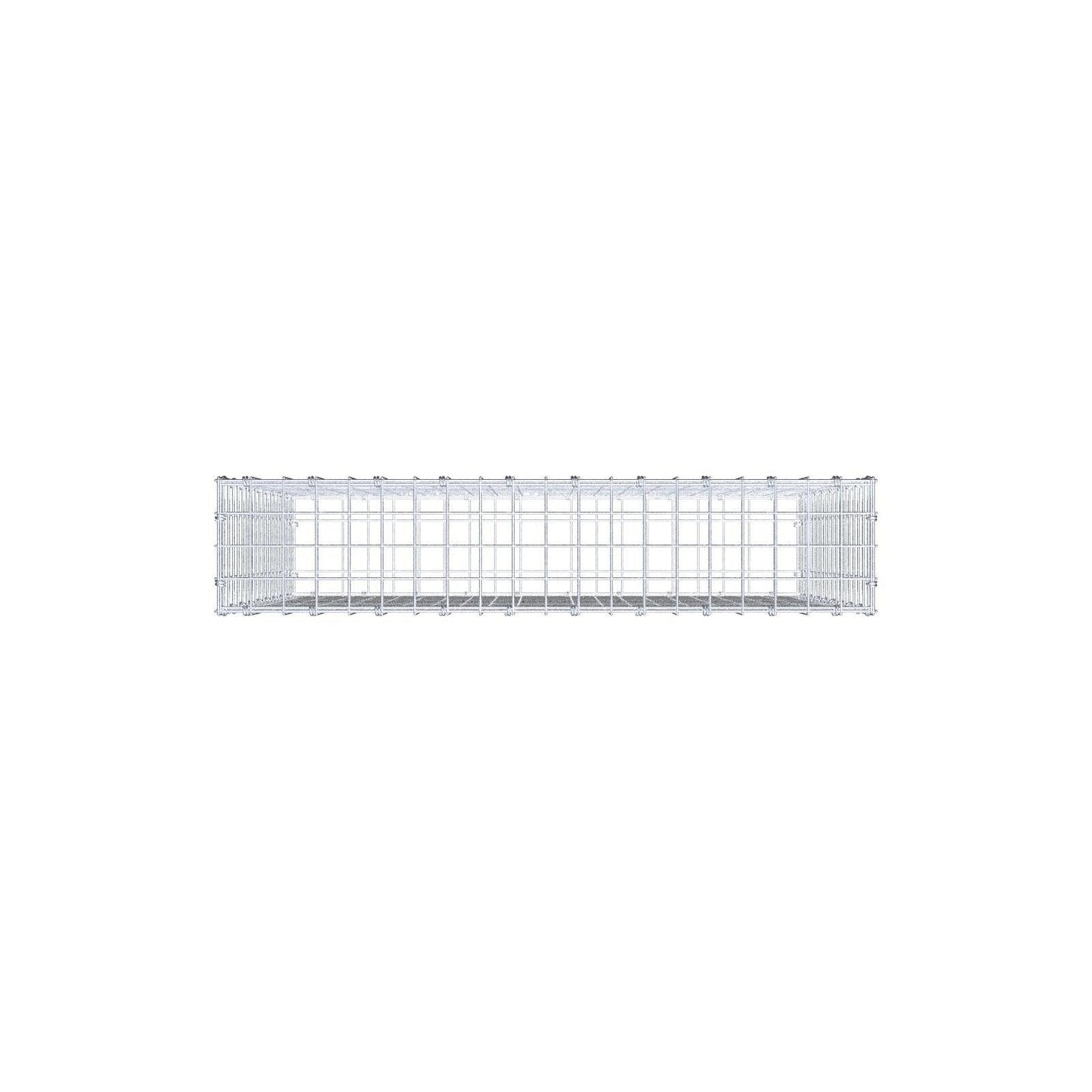 Gabion 100 cm x 90 cm x 20 cm (L x H x D), maskestørrelse 5 x 5 cm, spiralring