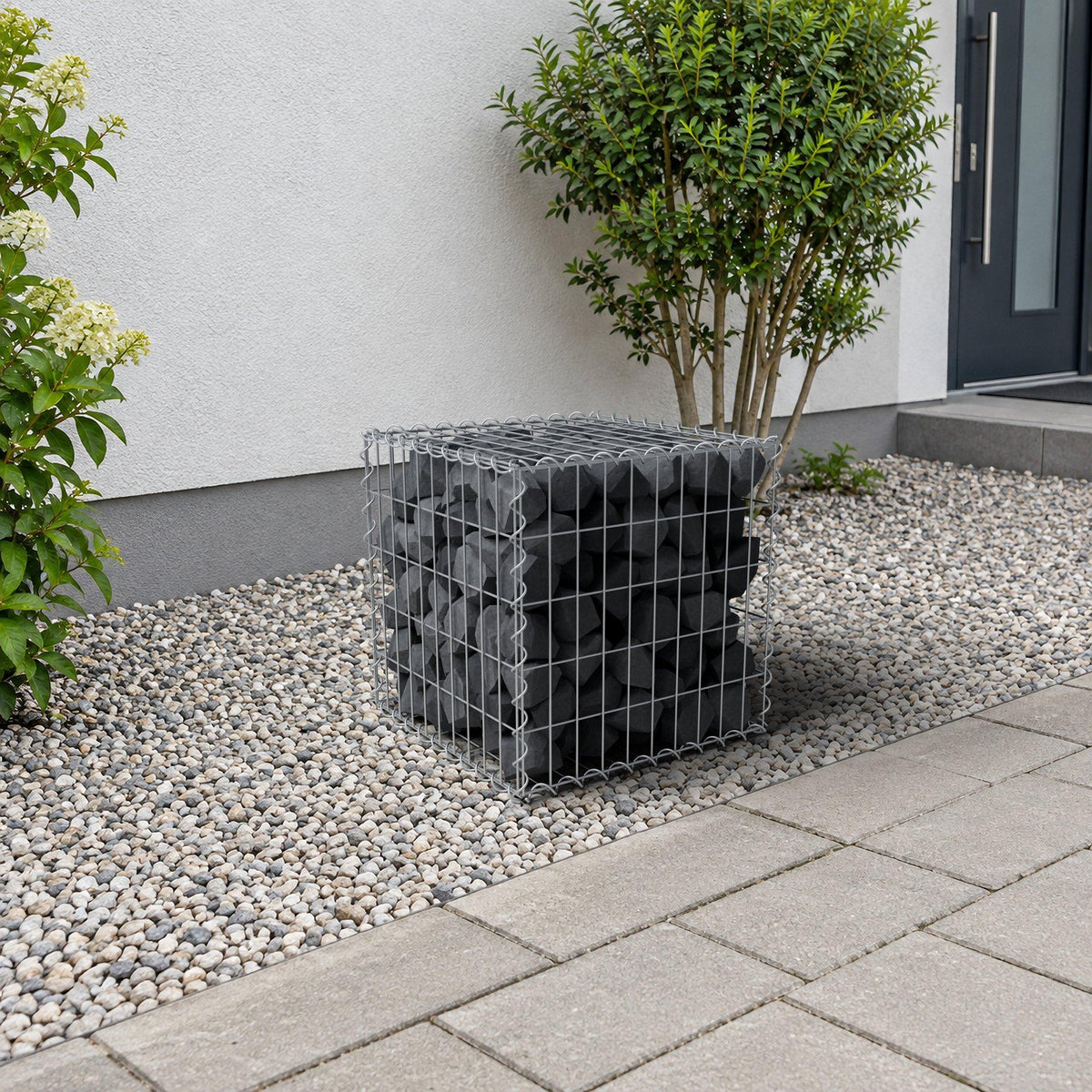 Gabion 50 cm x 50 cm x 50 cm (L x H x D), mesh size 5 cm x 10 cm, spiral