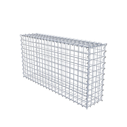 Gabbione 100 cm x 50 cm x 20 cm (L x H x P), maglia 5 cm x 5 cm, spirale