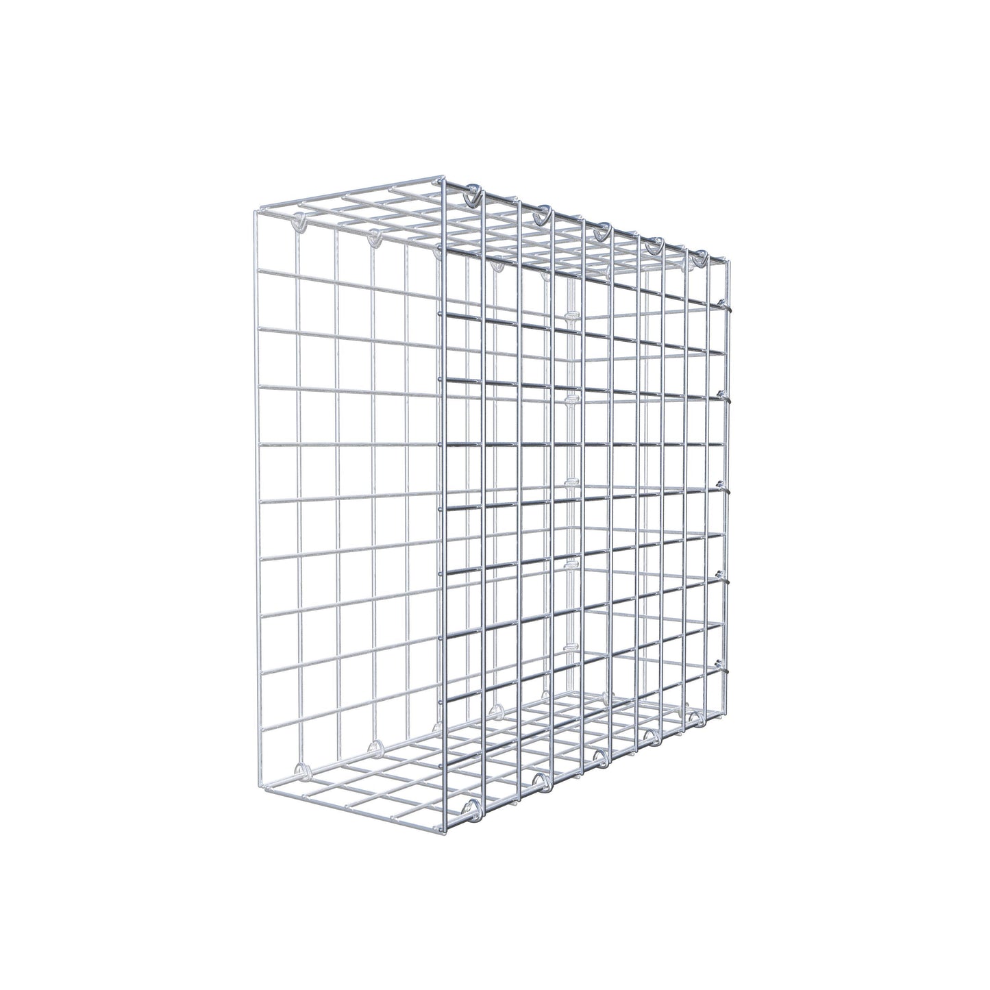 Bevestigbare schanskorf type 2 50 cm x 50 cm x 20 cm (L x H x D), maaswijdte 5 cm x 5 cm, C-ring