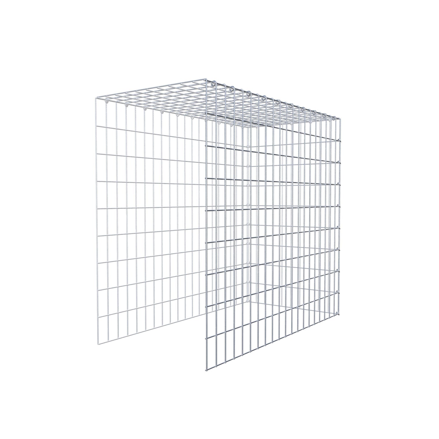 Gavión adicional tipo 4 100 cm x 90 cm x 50 cm (L x A x P), malla 5 cm x 10 cm, anillo en C