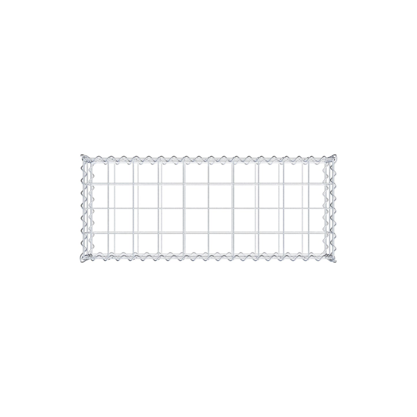 Schanskorf 100 cm x 20 cm x 40 cm (L x H x D), maaswijdte 10 cm x 10 cm, spiraalvormig