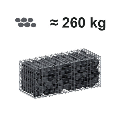 Gabione 100 cm x 40 cm x 40 cm (L x H x T), Maschenweite 5 cm x 5 cm, Spirale