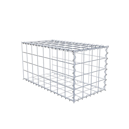 Gabion rapporté type 2 80 cm x 40 cm x 40 cm (L x H x P), mailles 10 cm x 10 cm, spirale