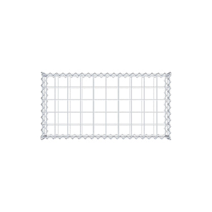 Schanskorf 100 cm x 20 cm x 50 cm (L x H x D), maaswijdte 10 cm x 10 cm, spiraalvormig